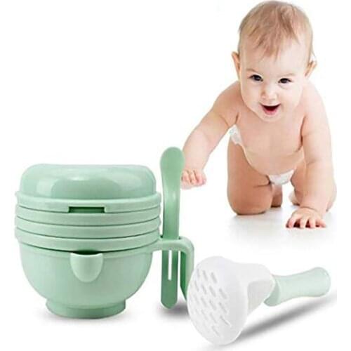 1 Pcs Baby Food Supplement Grinder Multifunction Feeding Tool Baby Solid Color Complementary Tool Kit Infant Kids Grinding Bowl
