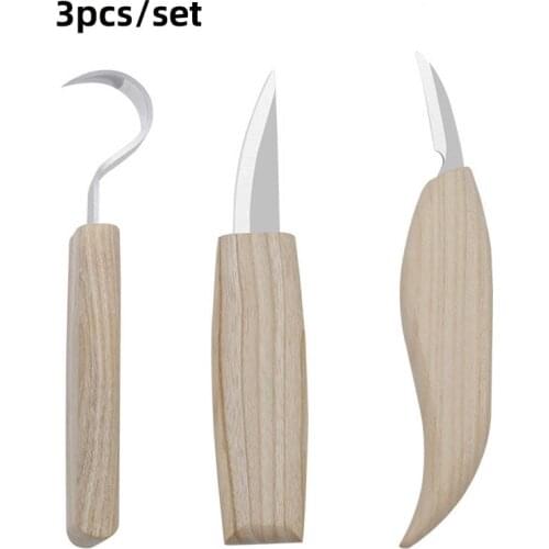 2/3/5pcs Wood Carving Knife Chisel Woodworking Cutter Hand Tool Set Peeling Woodcarving Sculptural Spoon Carving Cutter Tool Set