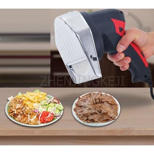 220/110V Small Commercial Hand-Held Turkish Barbecue Knife Multifunctional Electric Portable Toast Slicer for Cutting Roast Meat