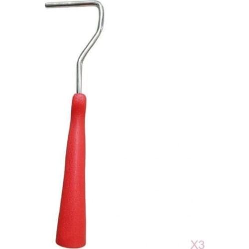 3pcs Wall Paint Roller Handle Frame Sturdy Chrome Plated For Smooth Surface