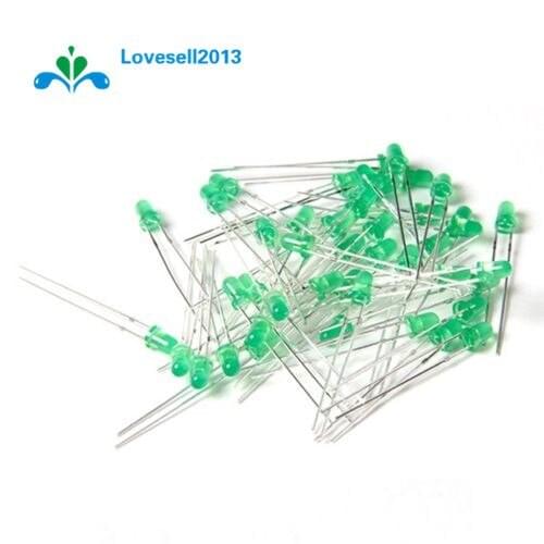 50Pcs LED 3MM GREEN COLOR GREEN LIGHT Super Bright