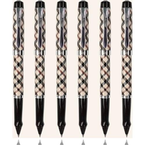 6PCS Stationery School Office Writing Luxury Black Roller Ball Ballpoint Cute Funny Gel Pens Bullet Journal