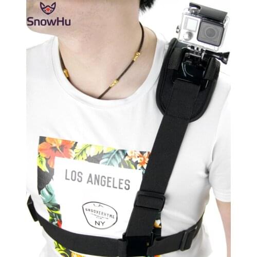 SnowHu for Gopro Accessories Shoulder Strap Mount Chest Harness Adapter For Go Pro hero 9 8 7 6 5 For Yi 4K Sj4000 camera GP199