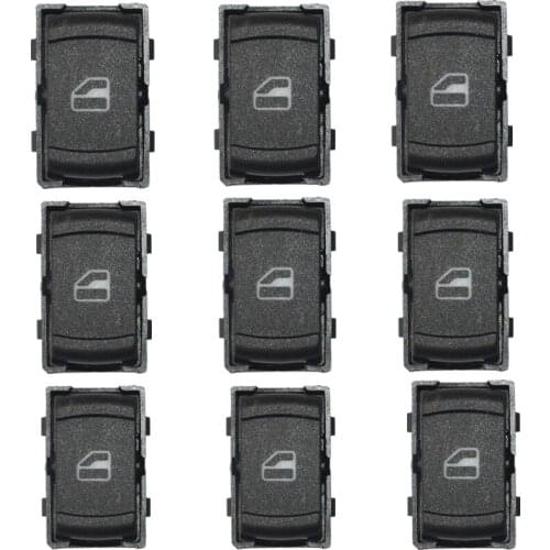 AP01 9 Pcs , Power Window Lifter Switch Button For VW Jetta Golf Passat Bora 3B0959855,3B0 959 855 B,3B0959855B,Passenger Side