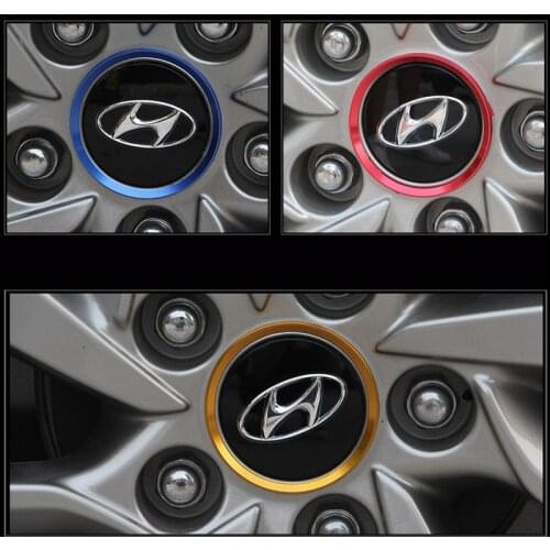 4pcs Car Styling Ring Wheel Hub Decoration Circle For Hyundai Tucson Solaris I30 Creta Ix35 I40 IX20 car stickers Accessories