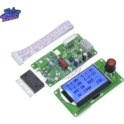 Digital LCD Double Dual Pulse Encoder Spot Welder Welding Machine Time Control Weld Module Board 100A Electronic Controller