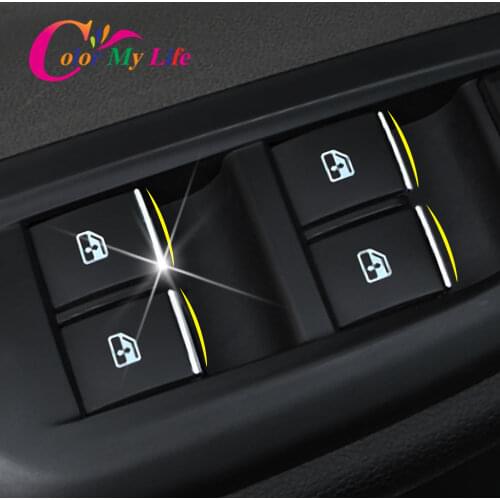 Color My Life Car Door Window Switch Lift Button Cover Trim for Chevrolet Cruze 2009-2014 Trax Malibu 2012-2014 Accessories