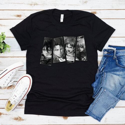 Attack on Titan Tshirt AOT T Shirt 2021 Hot Japanese Anime T-Shirt Unisex Kawaii Summer Tops Harajuku Graphic Tees Plus Size