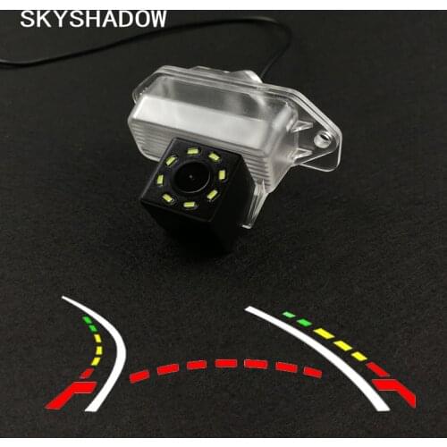 HD Wireless Car CCD Rear Camera Fisheye 8 12 led dynamic Night Vision bracket For Mitsubishi Lancer EX 2008 2010 2015 Pajero io