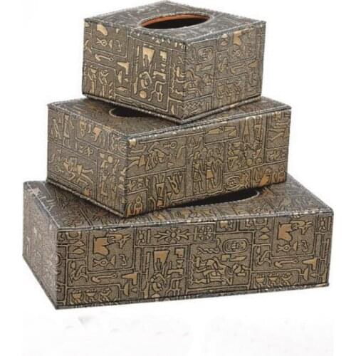 Pu Leather Tissue Box Large Square Leather Book Boxes Car Interior Tissue Boxes