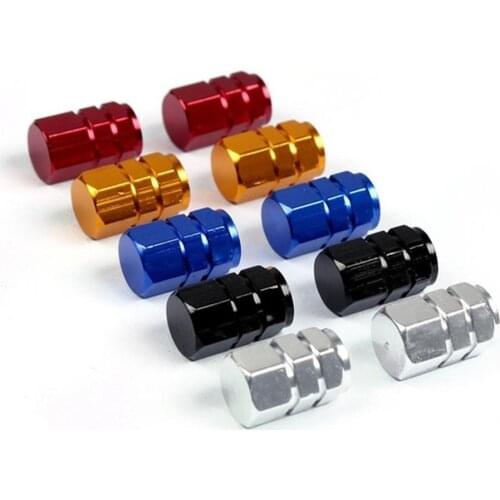 4Pcs Car Bicycle Motorcycle Wheel Tyre Tire Air Aluminum Alloy Valve Caps Stem Cover Hexagonal Tyre Wheel Ventil Valve Caps