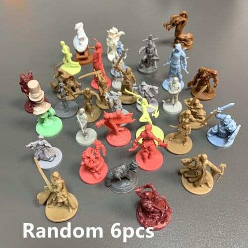 Lot Random 6Pcs Warriors Heroes Miniatures Board Game Figures Role Playing TRPG Toys Model