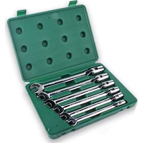 6 pcs Flex Socket And Open Wrench Set Metric Automotive Shop Tools Unique Tool In Stock