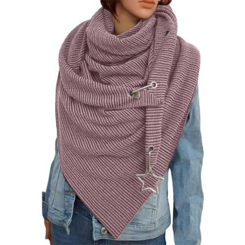 2020 New Women Solid Colors Scarf Wraps Fashion Winter Autumn Retro Female Multi-Purpose Warm Button Shawl Scarf Scarves