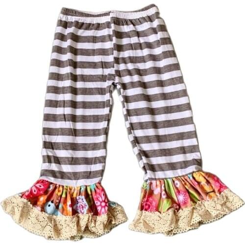 Ruffles Childrens trousers 2018 hot sale childrens fashion childrens printed polka dot pants 2-3T