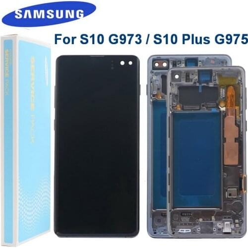 ORIGINAL Display For SAMSUNG Galaxy S10e G970 LCD S10 G973 G973F S10+ S10 Plus G9750 Display Touch Screen Digitizer+Dead pixels