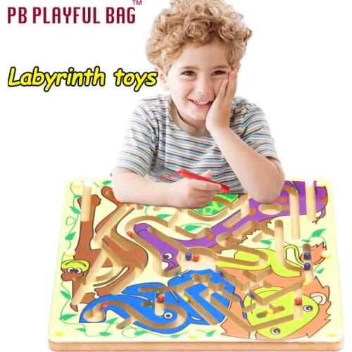 Pb playful bag Christmas gift for children by magnetic labyrinth combination childrens toys