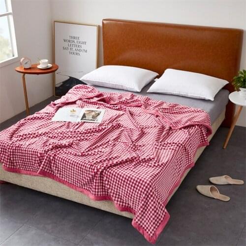 Plaid blankets quilts twin full queen king girls blankets Throw Flannel blanket on Bed/car/sofa luxury white red rugs blankets