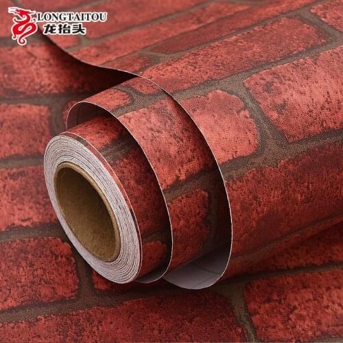 Retro nostalgic brick pattern red brick 3d stereo living room bedroom background wall antique brick wall paper