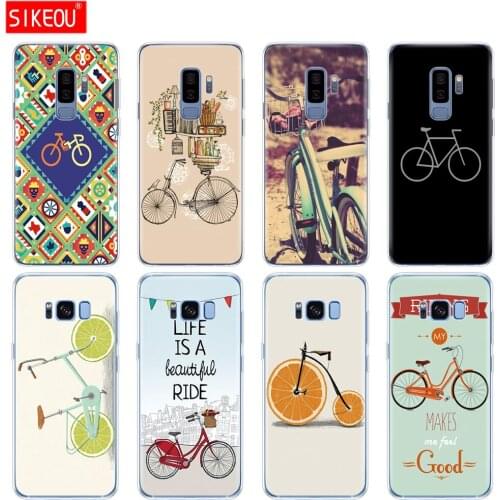 Silicone case for Samsung Galaxy S9 S8 S7 S6 edge S5 S4 S3 PLUS phone cover bike bicycle travel