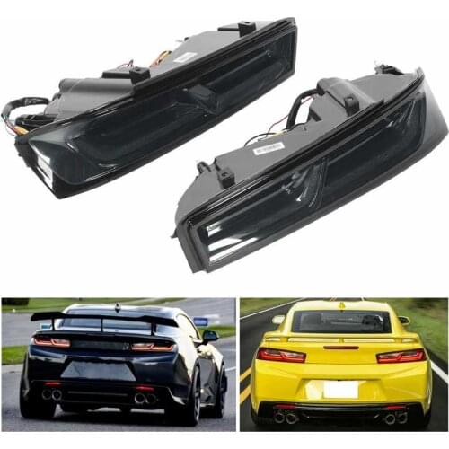 VLAND Full LED Dynamic Tail Lights Smoked Lens For Chevrolet Camaro 2016 2017 2018 Car Accessories