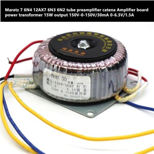 Maratz 7 6N4 12AX7 6N3 6N2 tube preamplifier catena Amplifier board power transformer 30W output 150V-0-150V/60mA 0-6.3V/2A