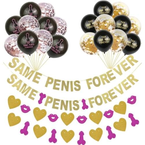 Bachelorette Party Decoration Same Penis Banner Hen Night Bachelor Party Balloon Team Bride To Be Wedding Decorations Supplies