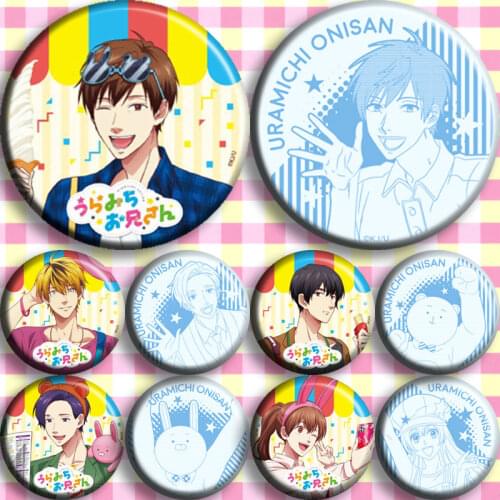 Anime Life Lessons with Uramichi-Oniisan Uramichi Omota Usahara Tobikichi Cosplay Badge Garniture Bedges For Bags Brooch Pin Toy