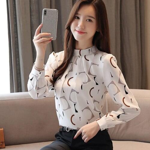 Womens Spring Summer Style Chiffon Blouse Shirt Womens Patchwork Long Sleeve Turtleneck Button Elegant Top DD8447