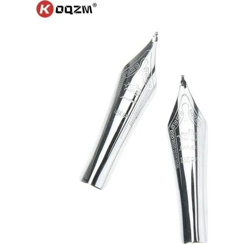 1pc Diy 750 159 Silve Metal Standard Fountain Pen Nib r Curved Tip For Jinhao