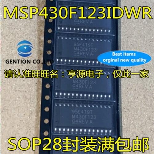 10Pcs MSP430F123IDWR Sikscreen M430F123 SOP28 Mixed signal microcontroller IC chip in stock 100% new and original