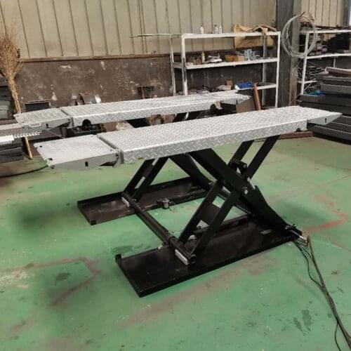 3.5Ton Portable Mid rise scissor car lift with electric lock release CE approved