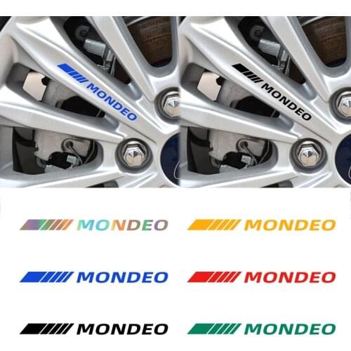 4pcs Car Rims Wheel Stickers Night vision reflective decorative stickers for Ford Mondeo mk3 mk4 mk5 Car Accessories