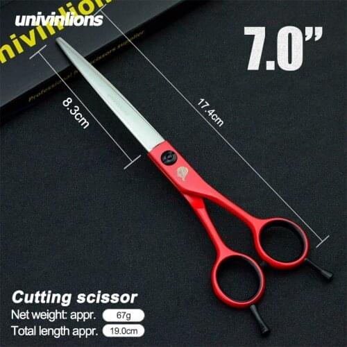 7" Pet Dog Gromming Scissors Cutting Shears Sharp Edge Pet Cutting Scissors for Dog Grooming Straight Scissors Stainless Steel