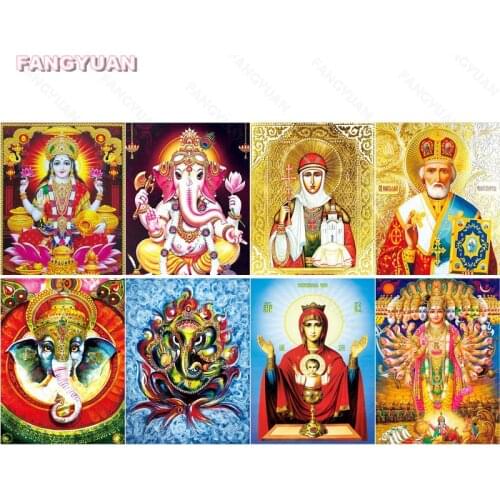 Diy 5D Diamond Painting Religious Figure Series Partially Full Round Square Drill Diamond Embroidery Mosaic Kit Home Decor Gift