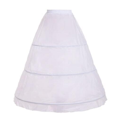 Victorian White 3 Hoops Petticoat Women Dress Underskirt Bustle
