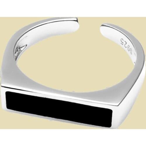 Bohemian Creative Irregular Black Circle Rings For Women Vintage Knuckle Finger Ring Trend Geometric Jewelry