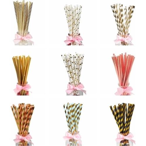 25/100Pcs Paper Drinking Straws Birthday Party Decoration Boy Girl DIY Wedding Bachelorette Hen Party Bride to be Bridal Shower