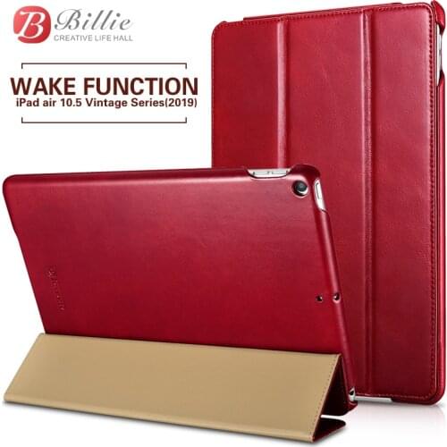 Retro Cowhide Genuine Leather Case For iPad Air 10.5" 2019 Slim Business Foldable Stand Smart Cover for Apple iPad Air 3rd Gen