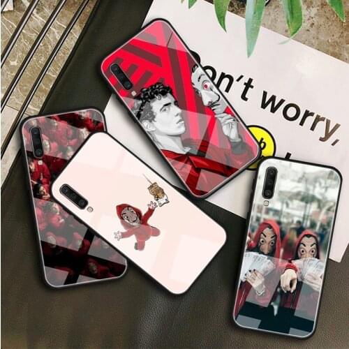 La casa de papel TV Tempered Glass Case For Samsung Galaxy A10S A10E A20S A20E A30S A40 A50S A60 A70 A80 A90 A6 A7 A8 Shell