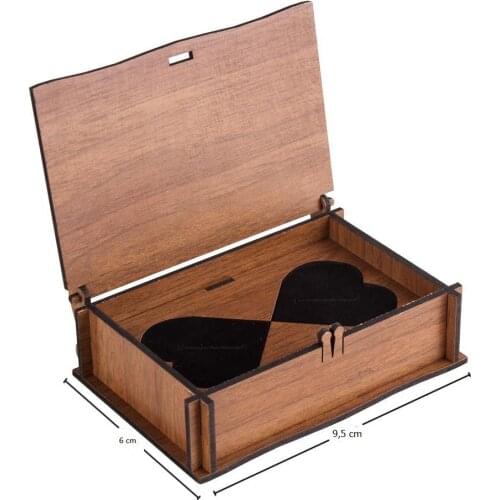 Wood Heart Ring Box (Small)