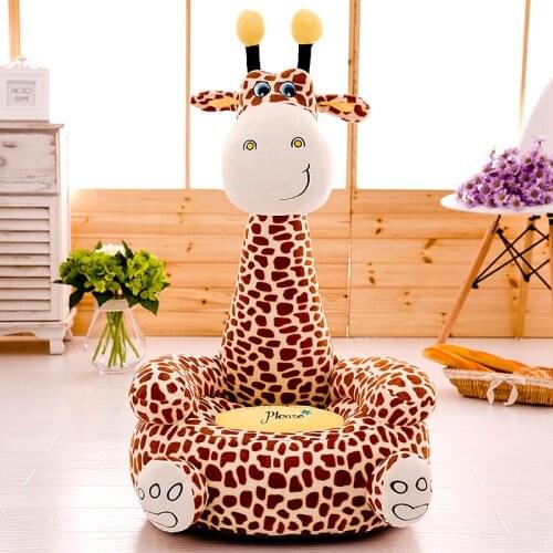 Kids Child Mini Sofa Cute Cartoon Giraffes Baby Armchair Couch Children Mini Sofa Pouf Futon Boys Girls Recliner Chair Toy Seat