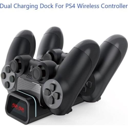 Dual USB Handle Fast Charging Dock Station Stand Charger For PS4/PS4 Slim/PS4 Pro Game Controller Joypad Joystick Game Acc