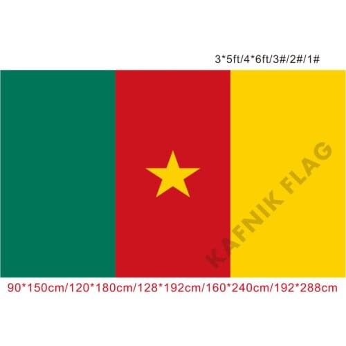 KAFNIK,free shipping 90x150cm/128*192cm/160*240cm/192*288cm big flags cameroon and banners for Indoor Outdoor Decorative