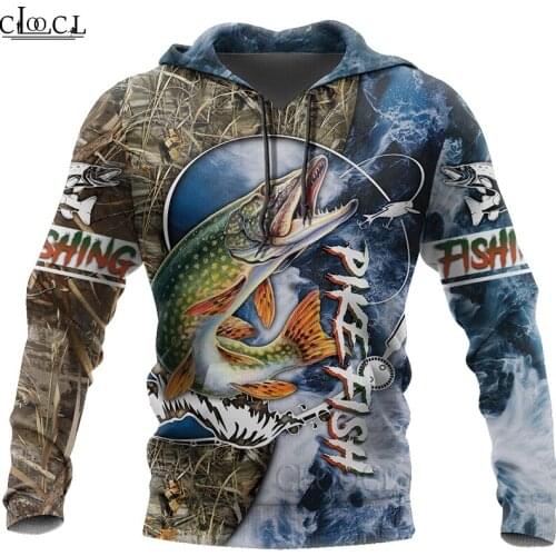 HX Newest Popular Animal Pike Fish Hoodie Men Women Sweatshirts 3D Print Fashion Harajuku Casual Tracksuit Drop Shipping