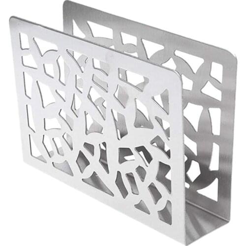 Hot YO-Napkin Holder Stainless Steel Tabletop Napkin Holder Paper Towel Rack Metal Upright Napkin Holder for Kitchen Restaurant