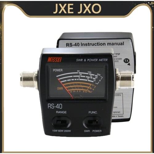 Power SWR Meter NISSEI RS-40 for HAM Mobile Radio SWR Measurable 144/430mHz 200W RS40 VHF UHF