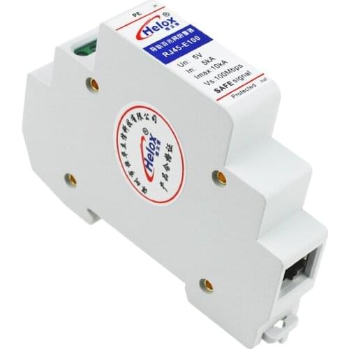New Rail 100M Network Lightning Arrester 100M Network Arrester Surge Protector RJ45-E100