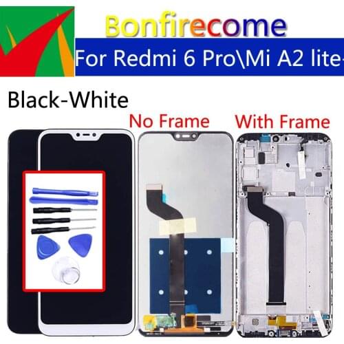 5.84" Original For Xiaomi Redmi 6 Pro Touch Screen Digitizer LCD Frame Assembly Replacement For Mi A2 Lite LCD Display 2280*1080