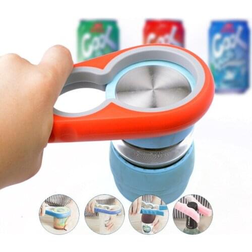 Bottle Opener Kitchen Tools Multi-Function Creative Four In One Lid Opener Antiskid Can Opener Four Position Bottle Opener